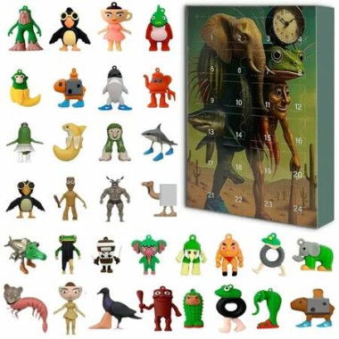 Italian Brainrot Advent Calendar 2025 for Kids 24pcs Set Tung Tung Tung Sahur Figures,Tralalero Tralala-Inspired Gifts for Fans,Colleagues,Friends