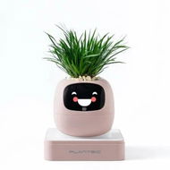 Detailed information about the product Ivy AI Smart Plant Pot with Emoji Intelligent Planter Robot for Houseplants Tamagotchi Flower Pot Stylish Plantagotchi Home Decor (Pink)