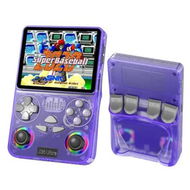 Detailed information about the product J36Ultra Retro Gaming Console, Retro Handheld Games Console with 64GB TF Card, Portable Hand Held Open Source Linux System (Purple)