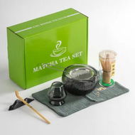 Detailed information about the product Japanese Tea Set 7pcs Matcha Whisk Set Matcha Bowl with Pouring Spout Bamboo Matcha Whisk Scoop Matcha Whisk Holder Tea Making Kit Black GLASS