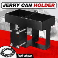 Detailed information about the product Jerry Gas Can Holder Metal Lockable Fuel Jug Petrol Container Rack Bracket Liquid Carrier Toolbox for Camper Caravan Trailer Black