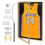 Detailed information about the product Jersey Shadow Box Frame Sports Memorabilia Display Case Wall Mounting Showcase Football Basketball Hockey Custom Shirt Framing Cabinet with Locks