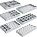 Jewellery Tray,Velvet Jewellery Insert for Drawers,Stackable Jewellery Organiser,Jewellery Storage Drawer for Earrings,Ring,Bracelet,Brooches,Necklaces 6Pcs (Grey). Available at Crazy Sales for $19.99