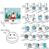 Detailed information about the product Jewelry Advent Calendar 24 Days Christmas Countdown With DIY Charm Bracelet Surprise Making Gifts Color Blue