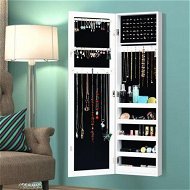 Detailed information about the product Jewelry Cabinet With 4 Tilting Angles And Full Length Mirror