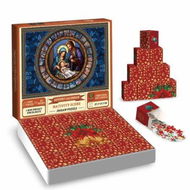 Detailed information about the product Jigsaw Puzzle Advent Calendar Nativity puzzles for adults 1000 pieces,Christmas Countdown jigsaw Puzzles,Stained Glass Religous Puzzle Jesus Christian Puzzles for Home Decor