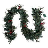 Detailed information about the product Jingle Jollys 2.4m Christmas Garland with LED Lights Decorations Xmas Party