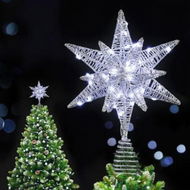 Detailed information about the product Jingle Jollys 3D Christmas Tree Topper Star LED Decorations Xmas Party Timer