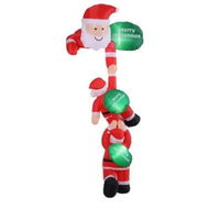 Detailed information about the product Jingle Jollys Christmas Inflatable Climbing Santa 2.5M Height LED Decorations Illuminated