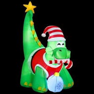 Detailed information about the product Jingle Jollys Christmas Inflatable Dinosaur 1.86M Height LED Decorations Illuminated