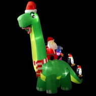 Detailed information about the product Jingle Jollys Christmas Inflatable Santa Dinosaur 3.8M Illuminated Decorations