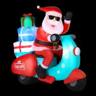 Detailed information about the product Jingle Jollys Christmas Inflatable Santa Motorbike LED Illuminated Decorations