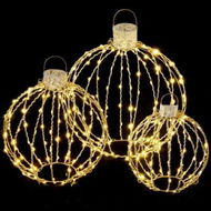 Detailed information about the product Jingle Jollys Christmas Lights 320 LED Fairy Light 3pcs Ball Decorations Set