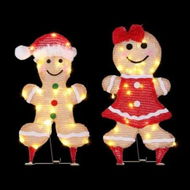 Detailed information about the product Jingle Jollys Christmas Lights Gingerbread Motif 30 LED Fairy Light Decoration