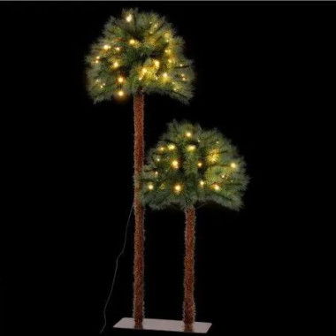 Jingle Jollys Christmas Tree 1.5+1m LED Xmas Palm Tree Party Decorations 2 in 1