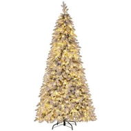 Detailed information about the product Jingle Jollys Christmas Tree 2.1m Flocking Pencil Tree LED Xmas 860 Tips White