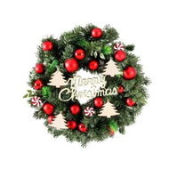 Detailed information about the product Jingle Jollys Christmas Wreath 40CM Xmas Garland Baubles Ornaments Party Decor