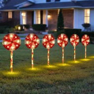 Detailed information about the product Jumbo Lollipop Path Lights 6pk Flash