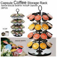 Detailed information about the product K-Cup Coffee Capsule Holder K-Cup Holders K-Cup Carousel. Holds 36 K-Cups. Coffee Pod Holder Storage Organizer Stand.