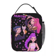 Detailed information about the product K-pop Demon Lunch Bag For Unisex Huntrix Graphic Lunch Box Cooler Bag Convenient Oxford Tote Food Bags