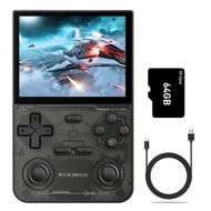 Detailed information about the product K36 Handheld Game Console 3.5In 640*480 IPS OCA Screen 3500mAh RK3326 Opensource System Black Transparent