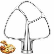 Detailed information about the product K45B Stainless Steel Flat Beater for Kitchenaid 4.5-5 Quart Tilt Head Stand Mixer, Polished Paddle Attachment for KitchenAid Mixer