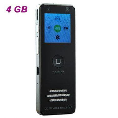 K5 Professional High-definition Digital Voice Recorder Dictaphone With LED Screen And MP3 Player Function - Black (4GB)