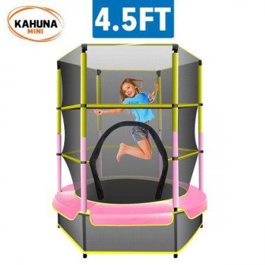 Kahuna Mini 4.5ft Trampoline - Yellow Pink