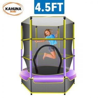 Kahuna Mini 4.5ft Trampoline - Yellow Purple.