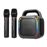 Detailed information about the product Karaoke Machine 2 Wireless Mics Portable Bluetooth Speaker 50W Handle RGB Lights