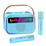 Detailed information about the product Karaoke Machine for Girls Portable Bluetooth Speaker with 2 Wireless Microphones Singing Karaoke for Birthday, Family, Home Party(Blue)