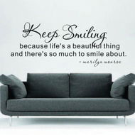 Detailed information about the product KEEP SMILING DIY Removable Art Wall Sticker Decor Mural Decal