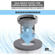 Detailed information about the product Keep Your MSpa Whirlpool Crystal Clear: Replacement Filter and Filter Holder for Delight, Premium, Elite, and Concept Models