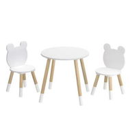 Detailed information about the product Keezi 3 Piece Kids Table and Chairs Set Activity Playing Study Children Desk