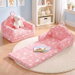 Keezi Kids 2-in-1 Fold Out Sofa Bed with Removable Washable Cover, Carry Handle, Storage Pocket, Glow in the Dark, Pink. Available at Crazy Sales for $64.95