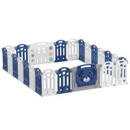 Detailed information about the product Keezi Kids Baby Playpen 24 Panels Safety Gate Toddler Fence Barrier Play Game