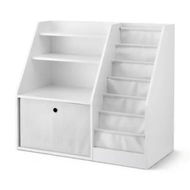 Detailed information about the product Keezi Kids Bookshelf Children Bookcase Organizer Storage Rack Display Drawer White