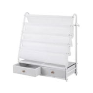 Detailed information about the product Keezi Kids Bookshelf Metal Storage Rack Toy Organiser Display Shelf Drawer White