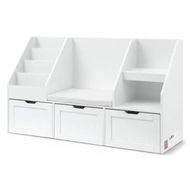 Detailed information about the product Keezi Kids Bookshelf Storage Organiser Toy Box Drawer Bench Seat Cabinet White