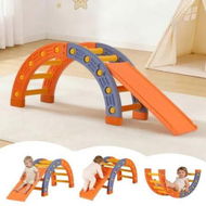 Detailed information about the product Keezi Kids Climbing Frame Set With Slide Indoor Outdoor Toddler Toys Pikler Arch Climber