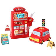 Detailed information about the product Keezi Kids Gas Petrol Station Pumper Pretend Play Toys Car Music Card Playset