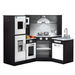 Keezi Kids Kitchen Play Set Wooden Pretend Cooking Playset w/Sounds Lights Black. Available at Crazy Sales for $219.95