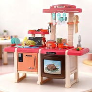 Detailed information about the product Keezi Kids Kitchen Pretend Play Set Cooking Sound Steam Light Function