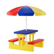 Detailed information about the product Keezi Kids Outdoor Table and Chairs Set Picnic Bench Umbrella Children Indoor