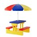 Keezi Kids Outdoor Table and Chairs Set Picnic Bench Umbrella Children Indoor. Available at Crazy Sales for $89.95