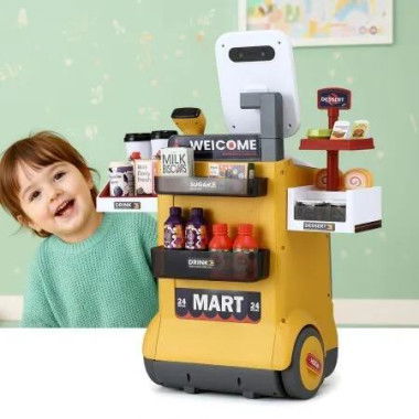 Keezi Kids Pretend Playset Supermarket Shopping Role Play Toy Cash Food 48PCS