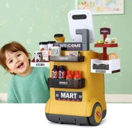 Detailed information about the product Keezi Kids Pretend Playset Supermarket Shopping Role Play Toy Cash Food 48PCS