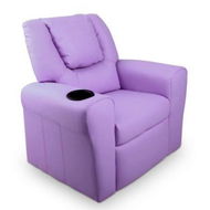 Detailed information about the product Keezi Kids Recliner Chair Purple PU Leather Sofa Lounge Couch Children Armchair