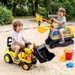 Keezi Kids Ride On Toy Car Bulldozer and Digger with Helmet Outdoor Sandpit Toys Yellow. Available at Crazy Sales for $149.95