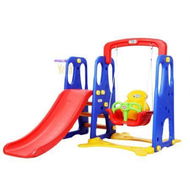 Detailed information about the product Keezi Kids Slide Swing Set Basketball Hoop Outdoor Playground Toys 120cm Blue